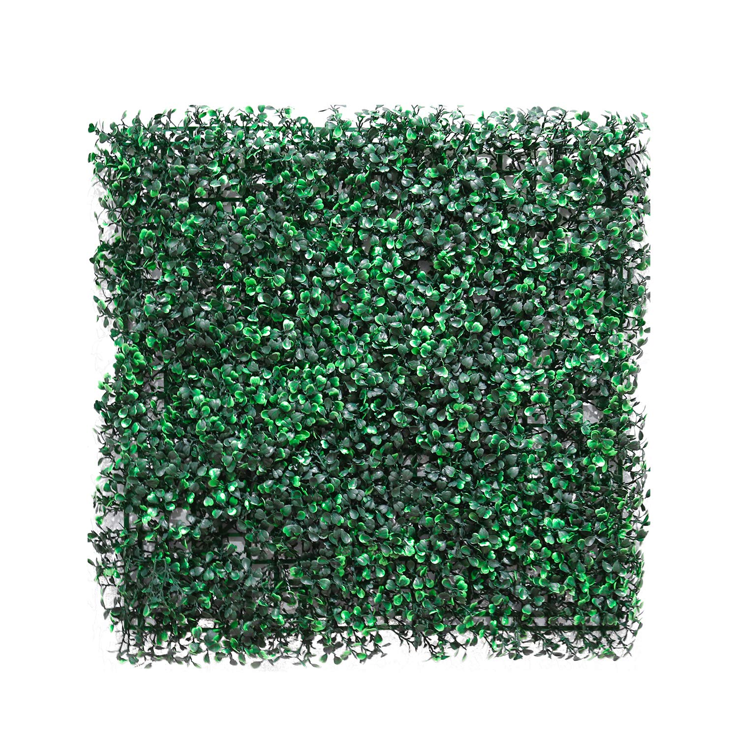 E&K 20' X 20' Artificial Plant Fence Panel Faux Leaves Grass Wall Privacy Screen Panel Decorative For Indoor Outdoor (Dark Mil