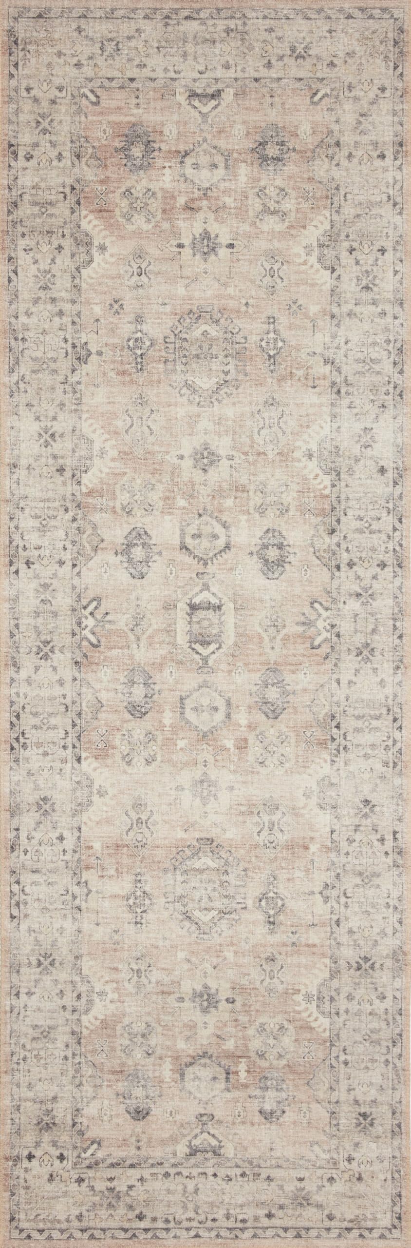 Loloi Ii Hathaway Collection Hth-03 Java / Multi 2'-6'' X 7'-6'', .25'' Thick, Runner Rug, Soft, Durable, Printed, Modern, Low P