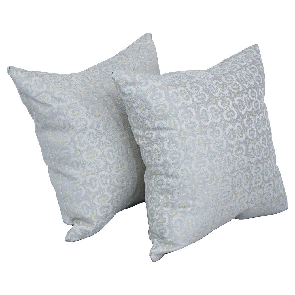 Blazing Needles Square Jacquard Throw Pillows, 17", Mahlika Sorbet 2 Count