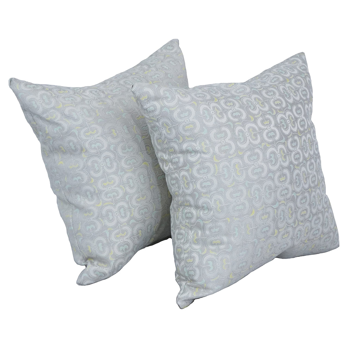 Blazing Needles Square Jacquard Throw Pillows, 17&quot;, Mahlika Sorbet 2 Count