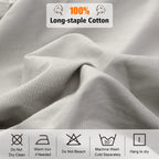 Lirex Fitted Sheet, King Size 100% Cotton 300 Thread Count Soft Breathable Fitted Sheet, Grey