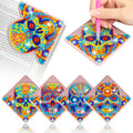 Wivico 4 Pcs Diamond Art Painting Bookmarks,Diy Diamond Art Bookmarks For Book Lovers, Triangle Making Corner Bookmark Kits For