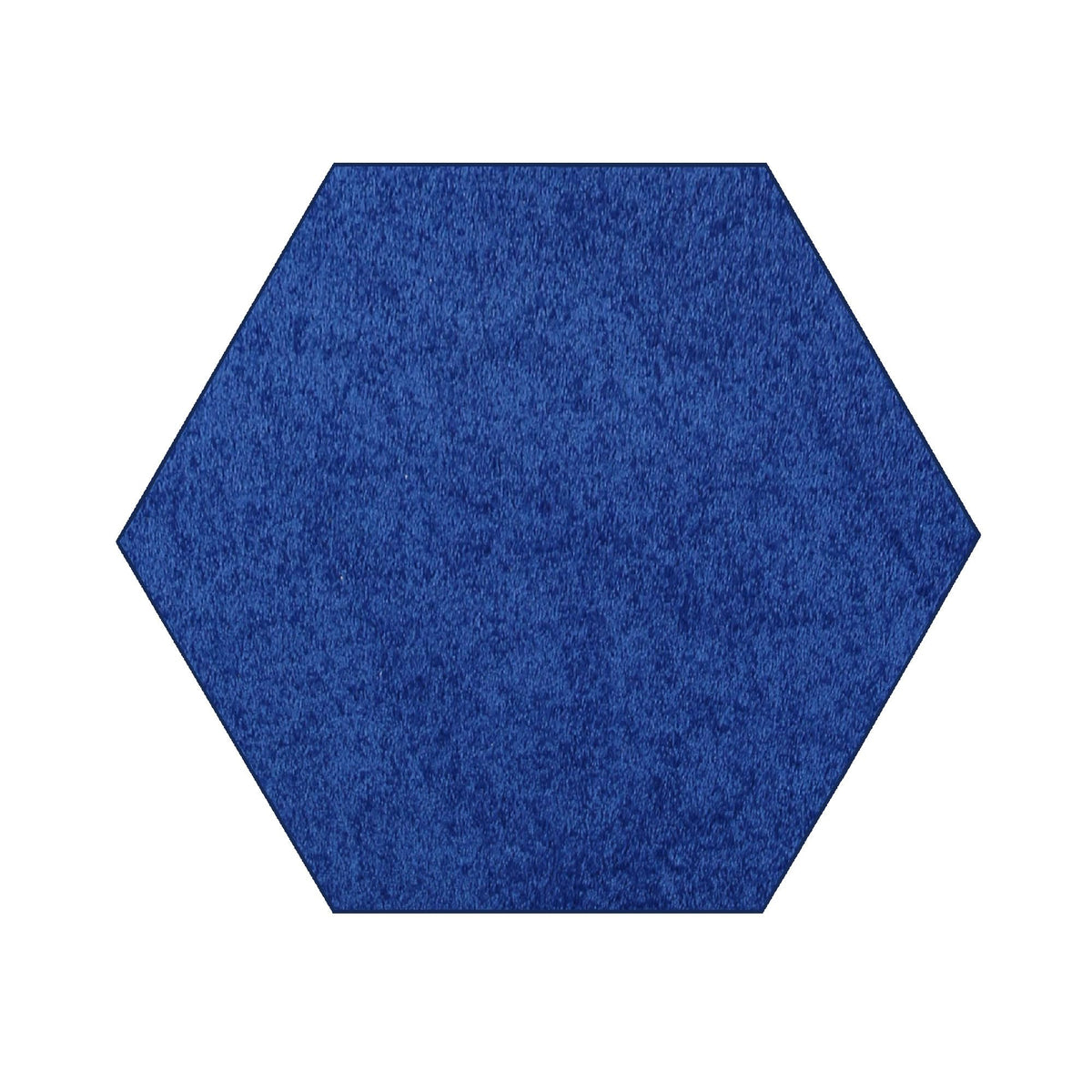 Pet Friendly Solid Color Area Rugs Neon Blue - 4' Hexagon, Indoor, Stain Resistant, Perfect for Living Room, Bedroom, Dining Roo