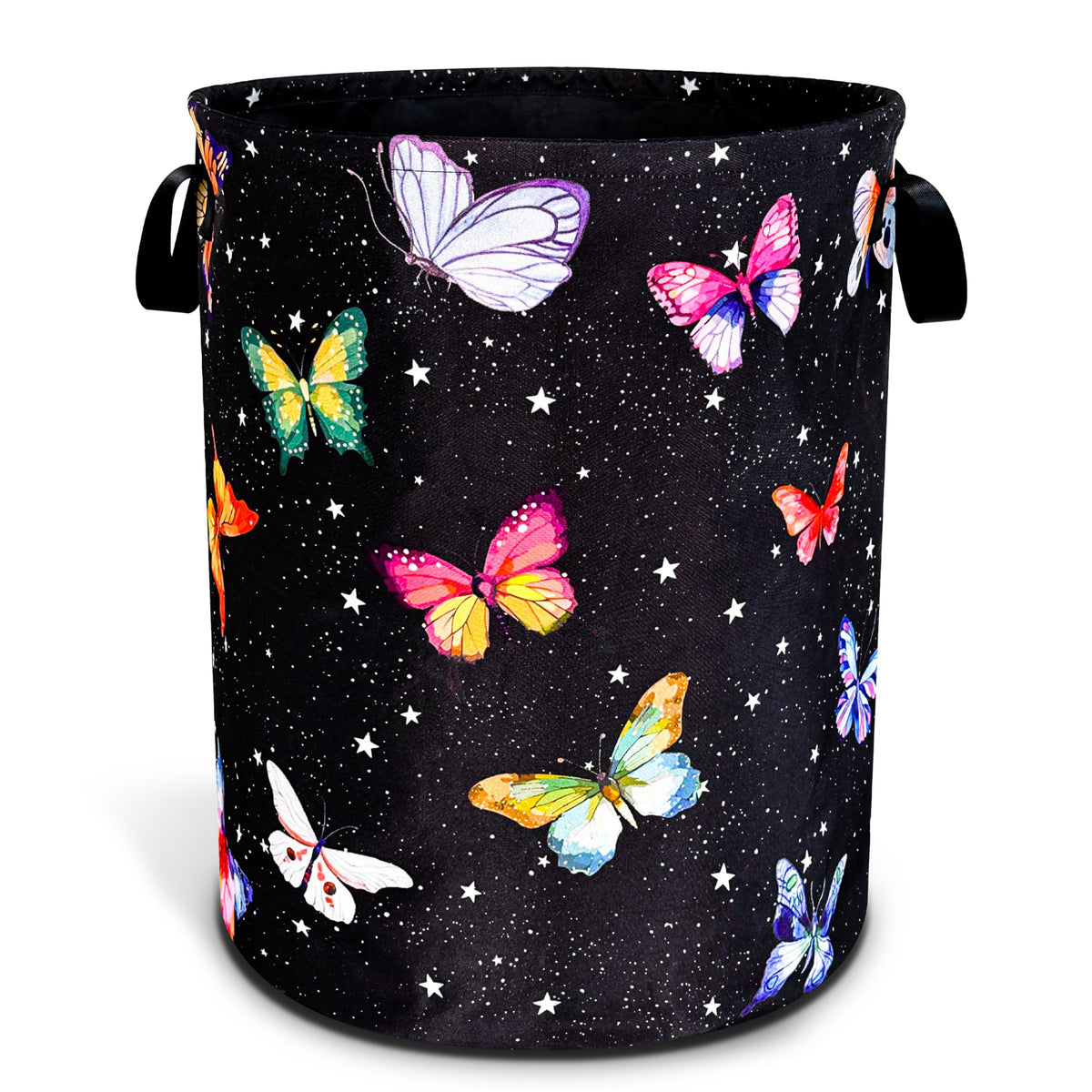 Fantasy Colorful Butterfly Laundry Basket Butterflies Laundry Hamper Foldable Oxford Cloth Funny Tote Bag Clothes Storage Bucket