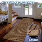 Freadem Runner Rugs 2' X 76' Indoor Outdoor Carpet Runner, Area Rugs With Anti-Slip Rubber Backing For Aisle Hallway Balcony Gar