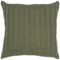 Rizzy Home | T05065 | Poly Fill Decorative Pillow | 18"x18" Green Cable Knit