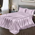 Vonty Satin Sheets King Size Silky Soft Satin Bed Sheets Luxury Lavender Satin Sheet Set, 1 Deep Pocket Fitted Sheet + 1 Flat Sh