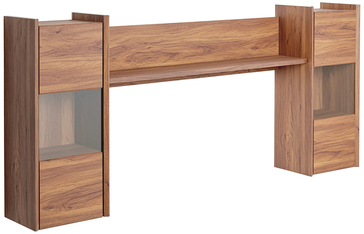 Modway Visionary 2 Piece Entertainment Center, Walnut Black