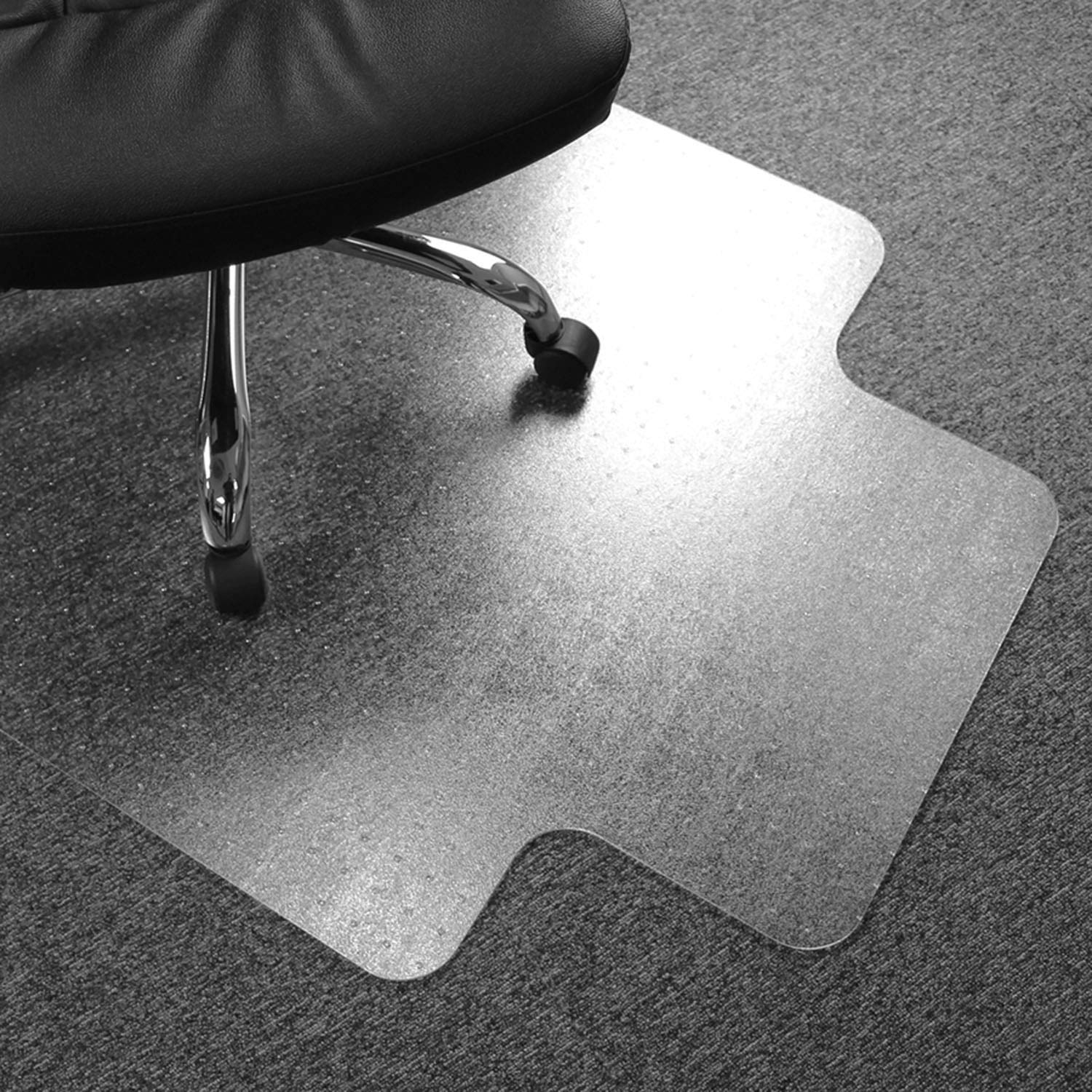 Floortex® Advantagemat® Vinyl Lipped Chair Mat for Carpets up to 3/8" - 45" x 53"