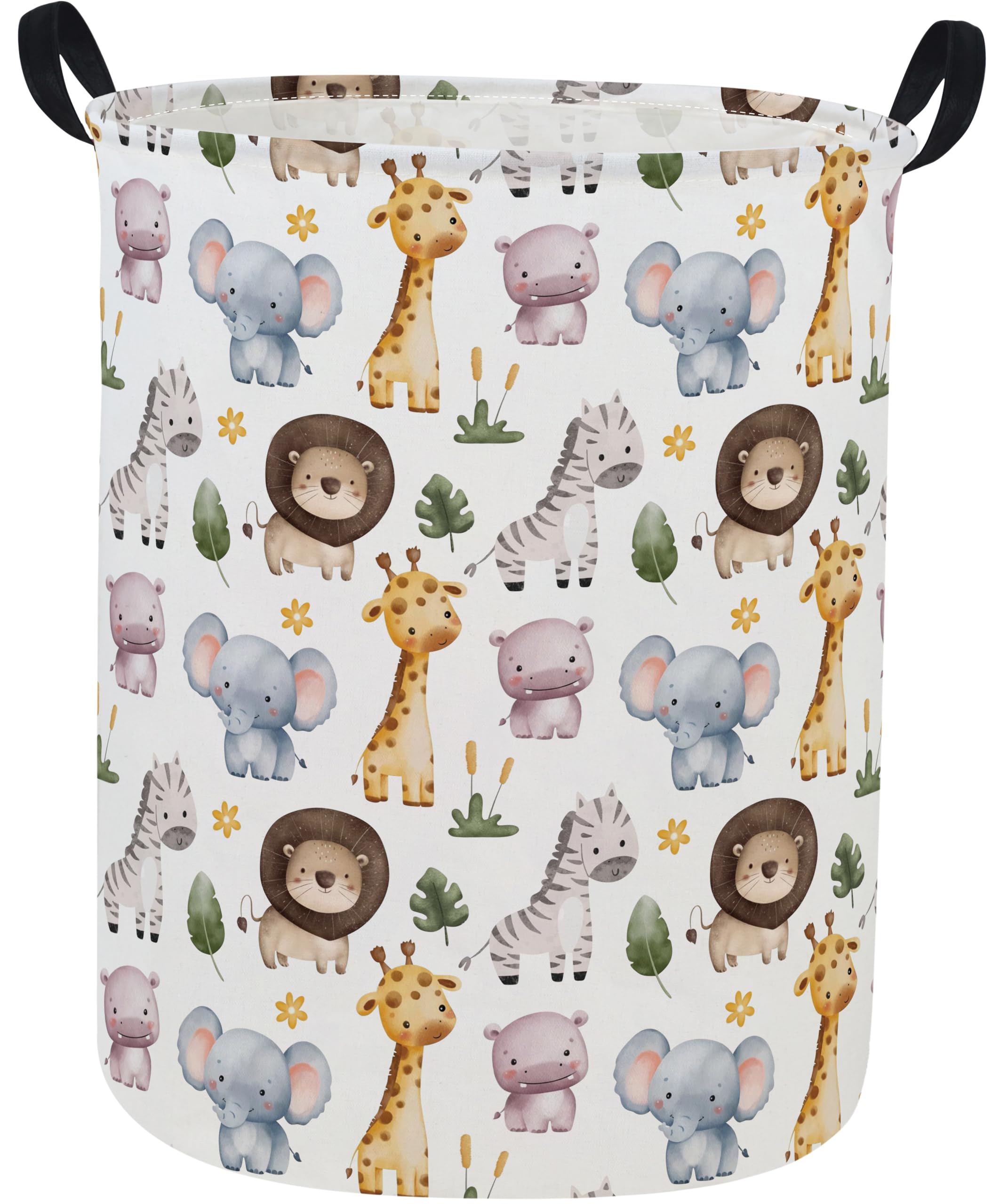 DDBASKET Kids Laundry Basket Animal Hamper for Nursery Boy and Girl Cute Kids Toys Storage Bin Organizer Room Decor for Home(Zoo