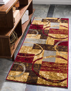 Unique Loom Barista Collection Area Rug - Kouillou (2' 2'' x 10' Runner, Multi/Brown)