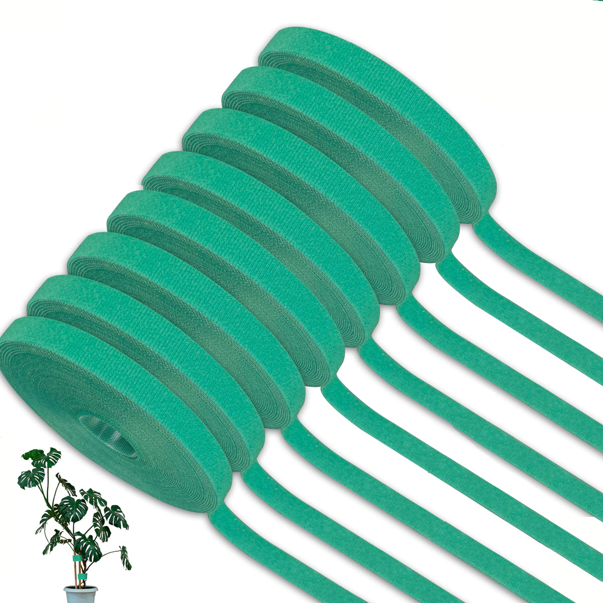 Garden Tie Green Tape - 1/2' 264Ft Garden Plant Ties - Plant Twist Tie For Plant Gardening, Home, Office (8 Pack)