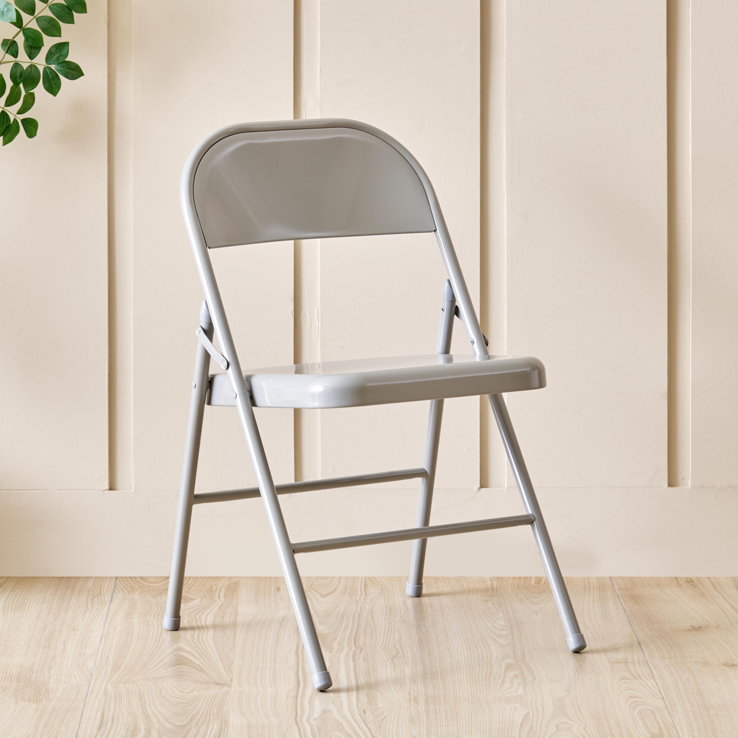 Home Centre | Fiji | Metal Chair | Pack Of 1 | Grey | 1 Year Warranty