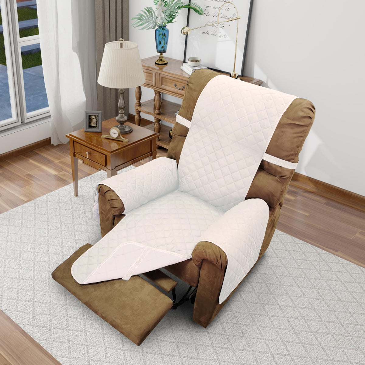 Luxshare Home Recliner Chair Covers Reversible Sofa Cover Couch Cover For Pets Lazy Boy Furniture Protector(28'Recliner Large,W