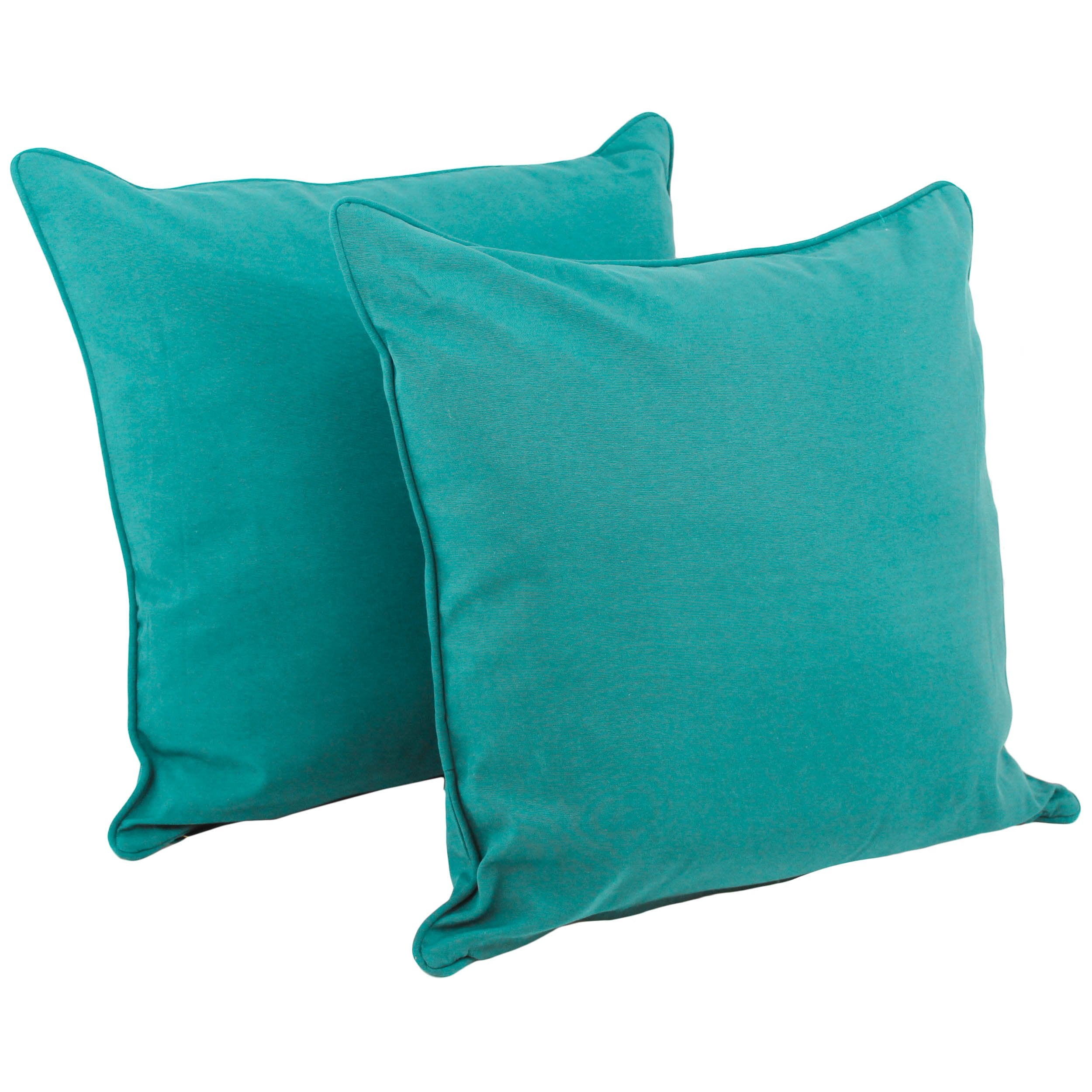 Blazing Needles Corded Twill Floor Pillows (Set of 2), 25&quot;, Aqua Blue