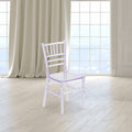 EMMA + OLIVER Childs All Occasion Transparent Crystal Resin Chiavari Chair for Home or Home Based Rental Business