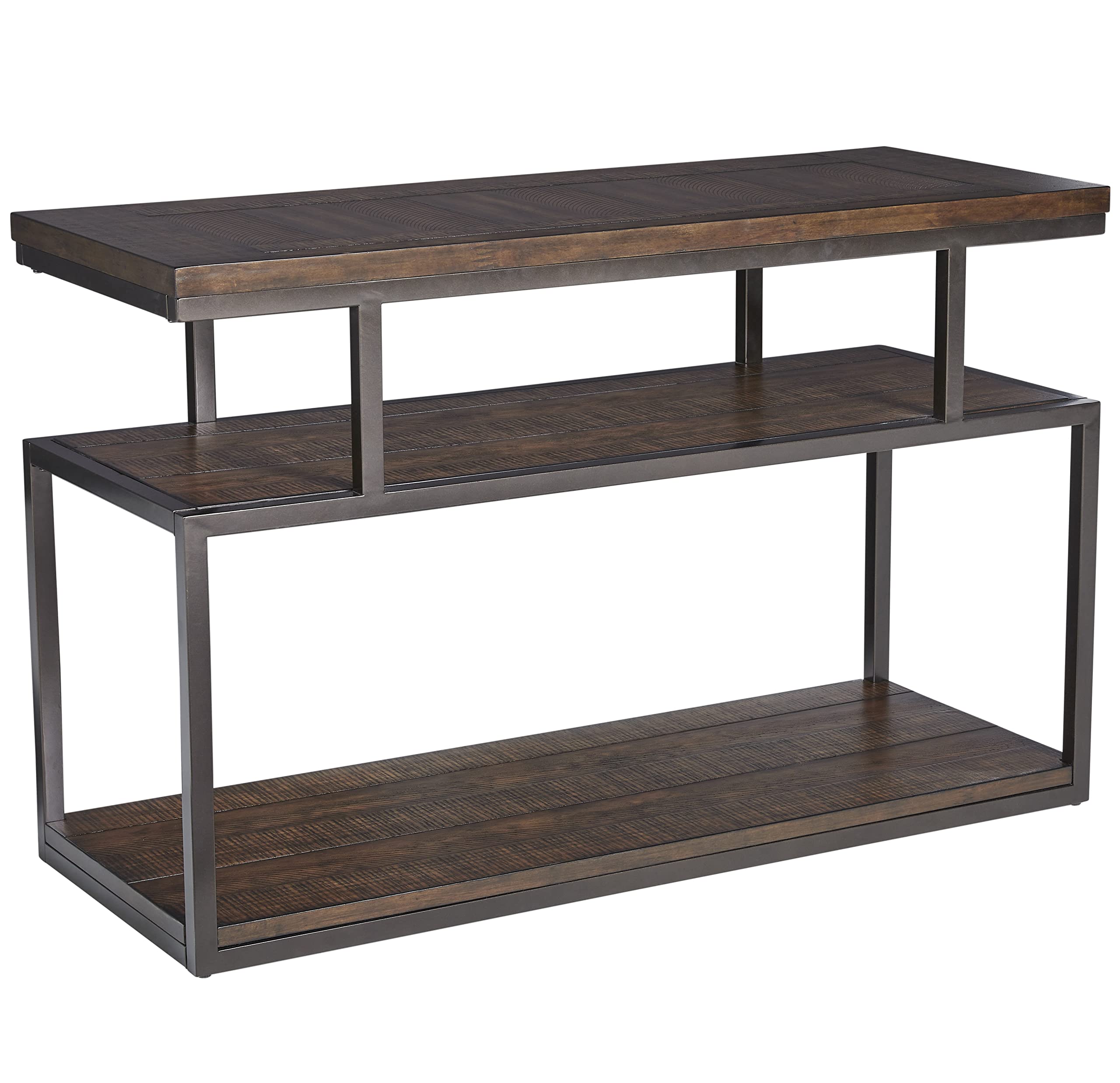 Progressive Furniture Lake Forest Sofa/Console Table, Cola Brown