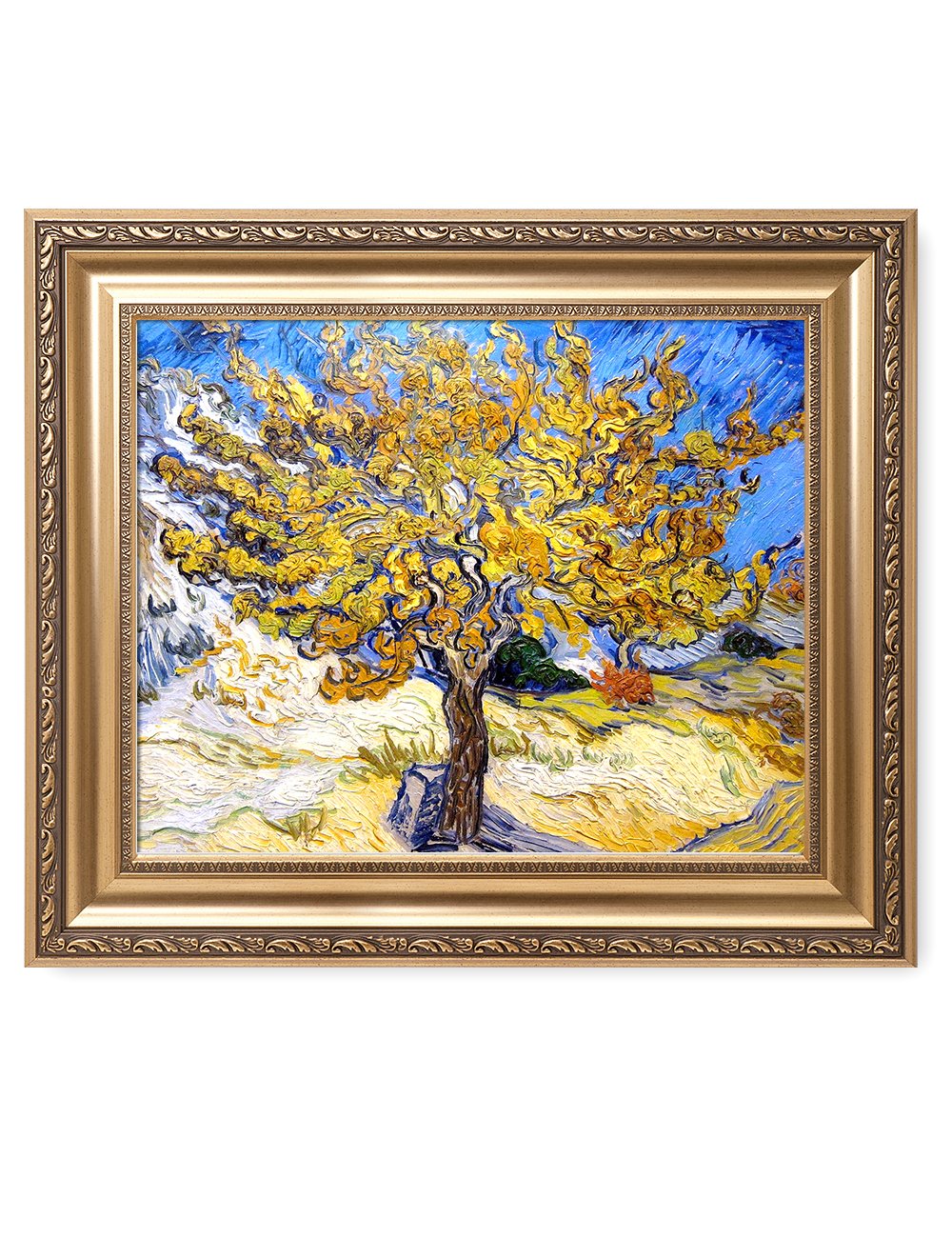 DECORARTS - The Mulberry Tree, Vincent Van Gogh Art Reproduction. Giclee Prints Match with Golden Framed for Wall Decor. Picture
