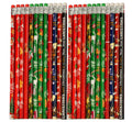 YYaaloa 24Pcs Wooden Pencil with Eraser Christmas Colorful Pencils Novelty Pencils Fun School Supplies Holiday Gift Office Schoo