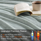 Phf Ultra Soft Fleece Blanket Twin Size, No Shed No Pilling Luxury Plush Cozy 300Gsm Lightweight Blanket For Bed, Couch, Chair, Sofa Suitable For All Season, 66' X 90', Sage Green