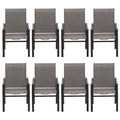 Sophia & William Outdoor Chairs Set Of 8, Patio Chairs With Breathable Textilene Fabric And Heavy-Duty Iron Frame, Perfect For L