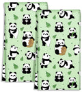Miss Adola Cute Kitchen Towels Set of 2 - Dish Towels 18 x 26 Inch Microfiber Tea Towel for Home Decorative Panda Soft Reusable 