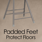 Lavish Home Folding Stool - Backless 24-Inch Stool With 225Lb Capacity For Kitchen Or Rec Room - Portable Indoor Counter Bar Stools (Blue)