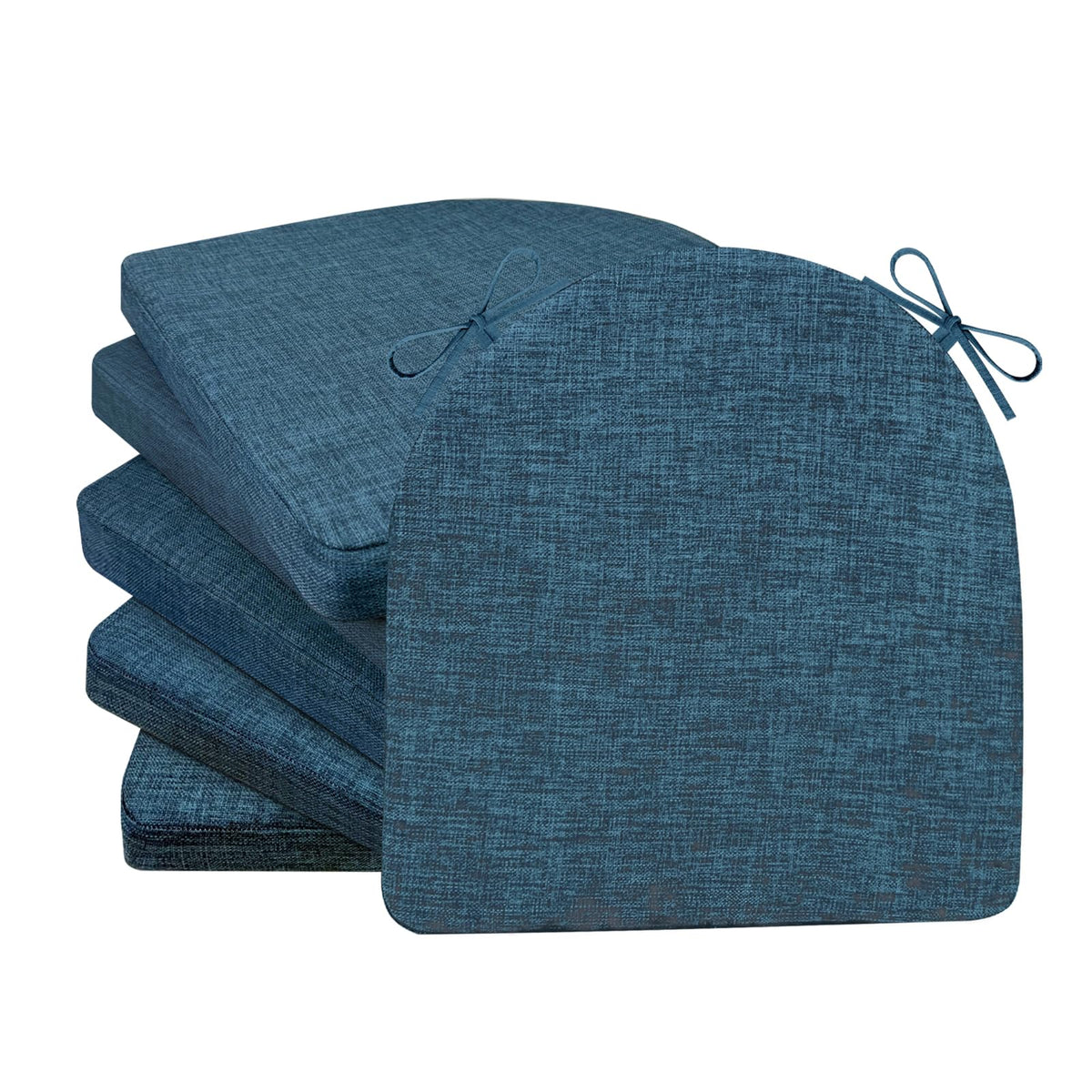 Ruzrhyth Chair Cushions For Dining Chairs 6 Pack 35D Highdensity Foam Seat Cushions For Kitchen Chairs With Ties Non Slip And R