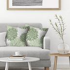 Cxmeifly Sage Green White Pillow Covers 24X24 Inch Set Of 2 Dahlia Floral Decor Throw Pillows Summer Modern Geometry Flower Outd