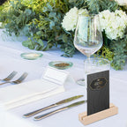 8 Pieces Wood Place Card Holders Table Number Holders Rustic Table Number Stands Wooden Sign Holders For Wedding Party Table Dec