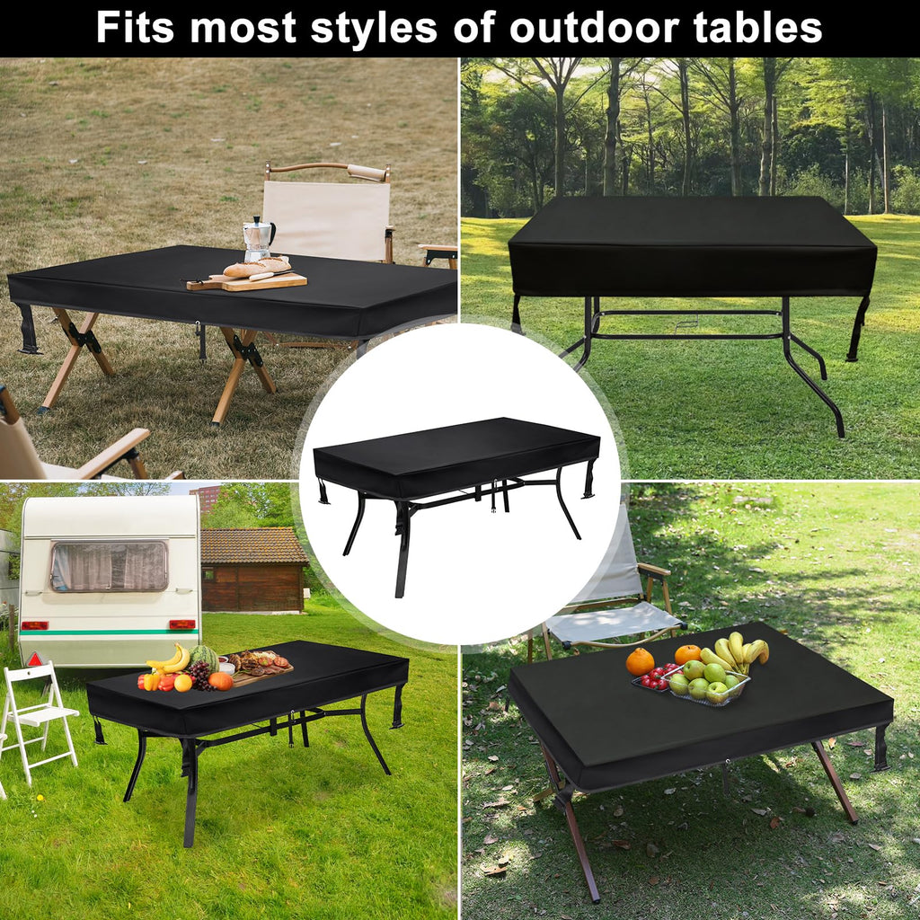 Outdoor Patio Table Cover Rectangle, Waterproof Outdoor Patio Furniture Cover For Tables 85X40X6 Inch