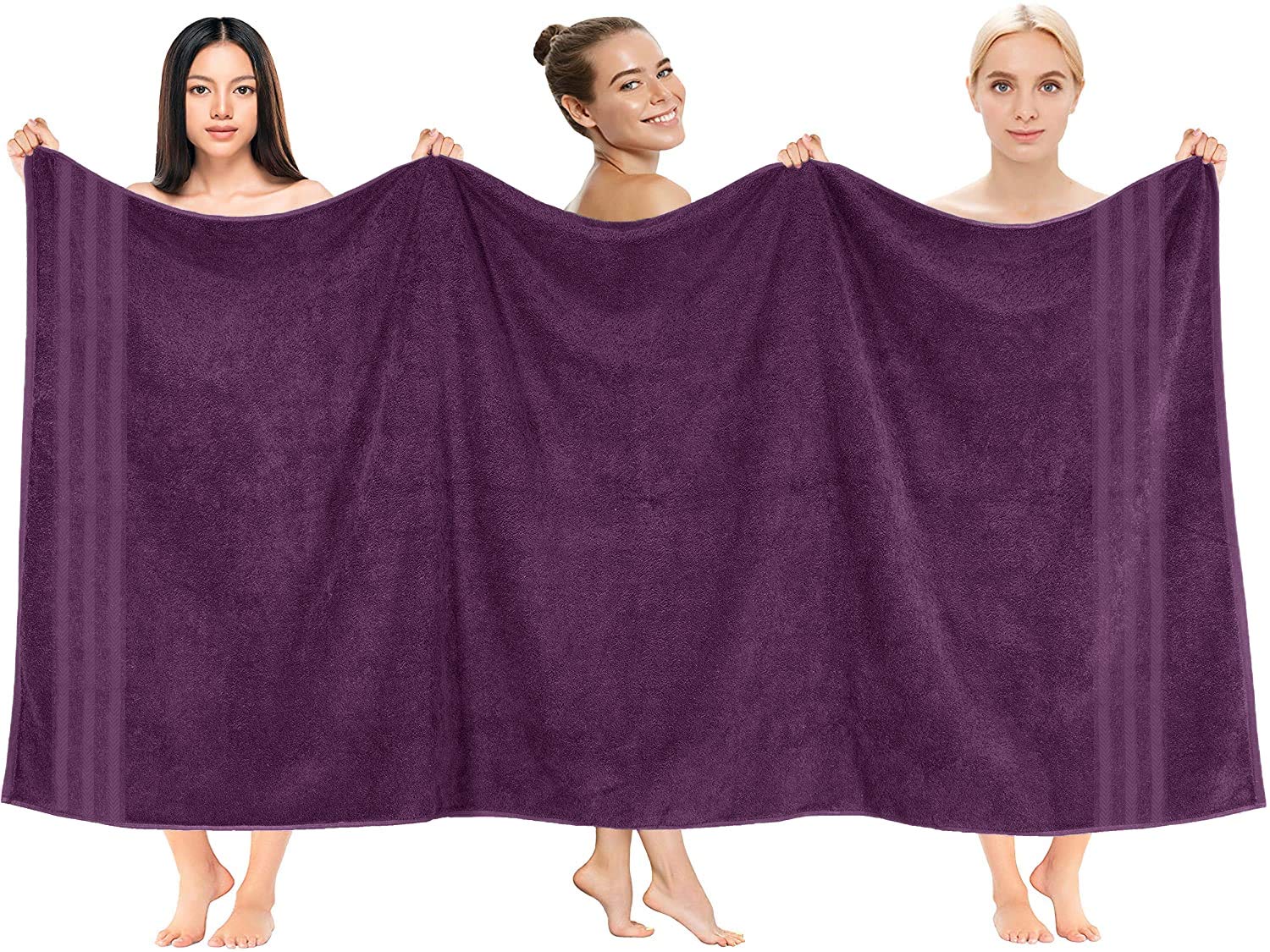 Dan River Bath Sheets Set Of 2 - 550 Gsm Ultra Super Soft Sheets - 100% Cotton Jumbo Large Bath Towels For Bathroom, Home, Hotel