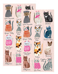 Ideal Home Range 3-Ply Paper Cool Cats, 16 Count Guest Towel Napkins Set of 2