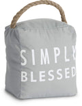 Pavilion Gift Company - Open Door Decor 5' X 6' Gray Door Stopper Simply Blessed