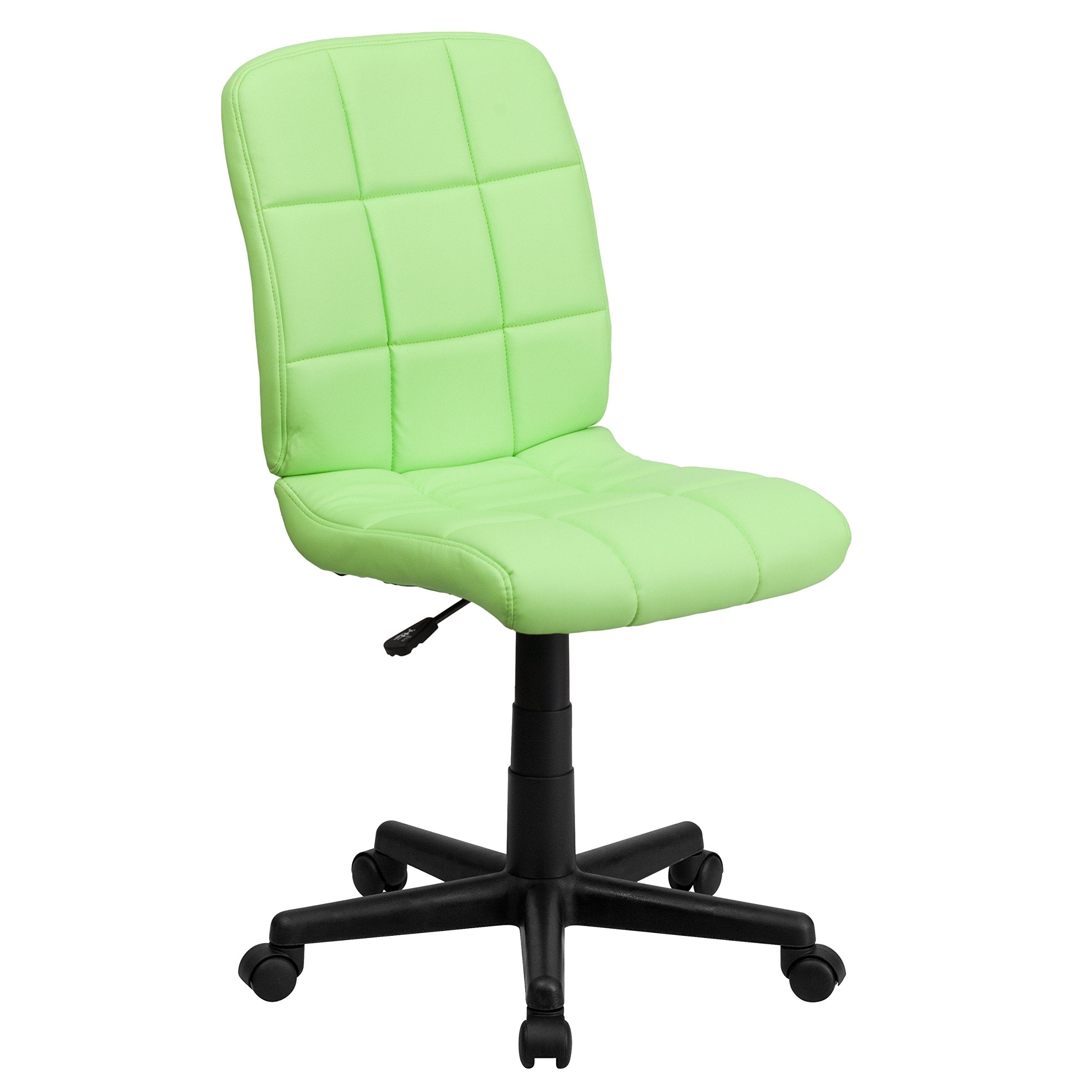 Flash Furniture Clayton Mid-Back Green Quilted Vinyl Swivel Task Office Chair