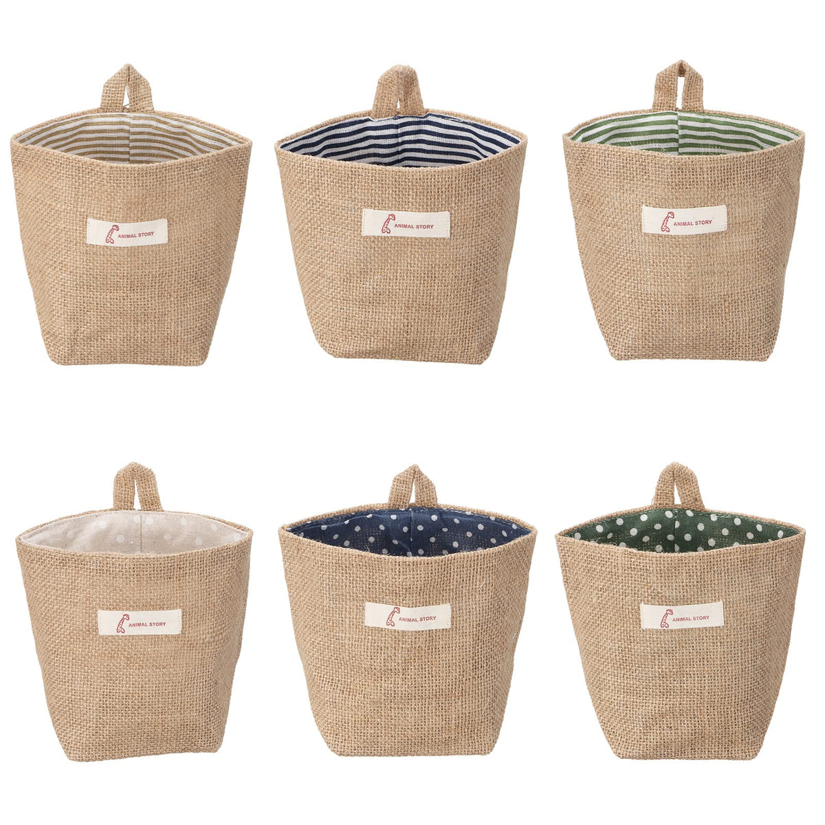 Lifreer Hanging Basket, 6 Pack Wall Baskets, Wall Hanging Storage Bag