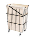 Oceanstar Mobile Rolling Storage Laundry Basket Cart with Handle  WLS1736