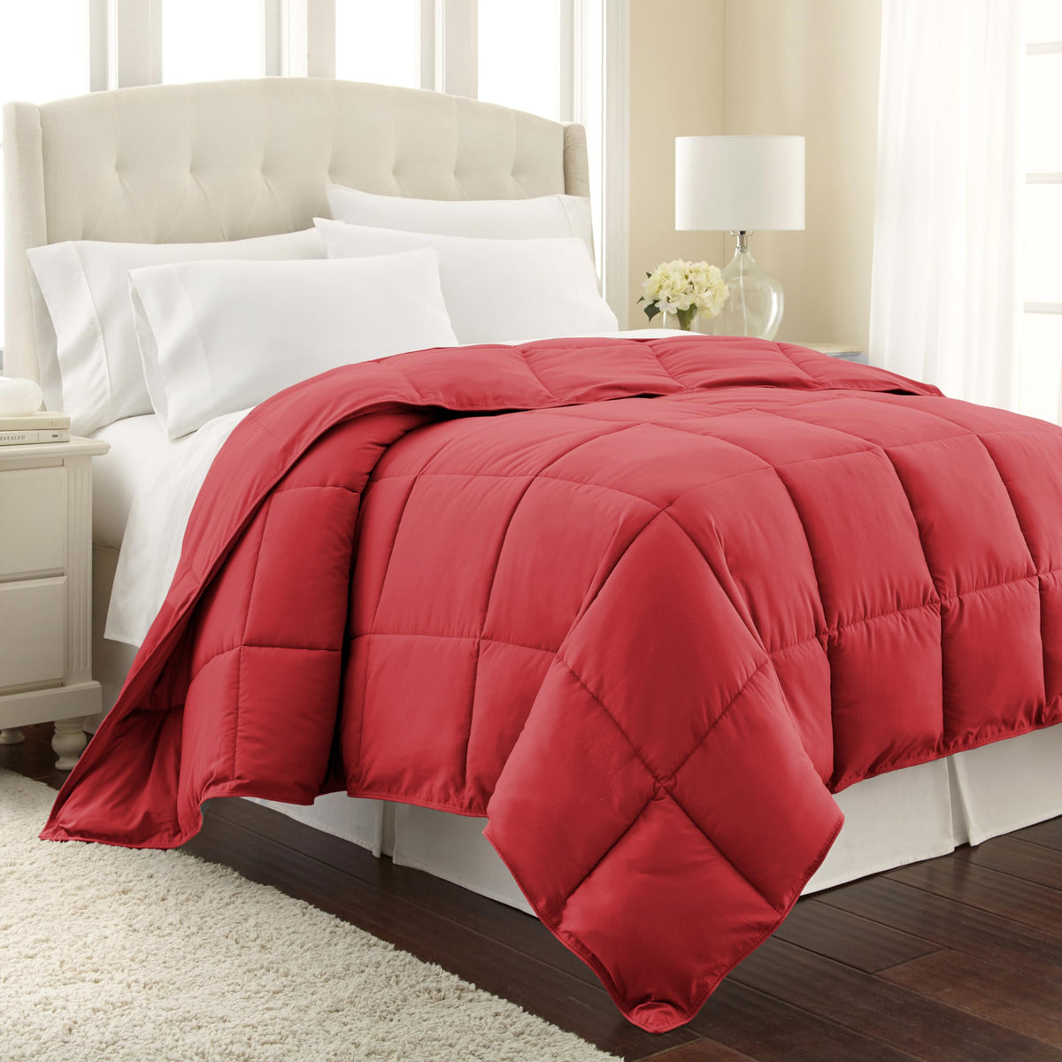 Southshore Vilano Queen Comforter Or Full Size Bed Duvet Insert, Down Alternative, Ultra Soft Microfiber; Chili Pepper Red To Ma