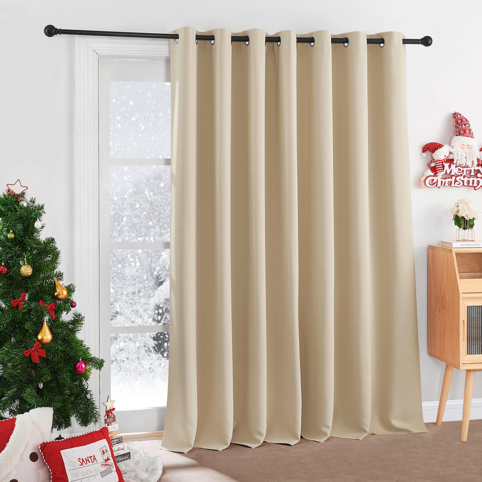 Ryb Home Room Darkening Curtains - Long Window Curtains For Bedroom Living Room Study Office Studio Sitting Area Patio Sliding G