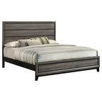 Coaster Home Furnishings Watson Transitional Wood Eastern King Size Panel Bed Frame 57-inch Headboard Grey Oak 212421KE