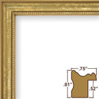 Craig Frames 314Gd, Ornate Gold Picture Frame, 12 X 18 Inch