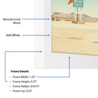 Arttoframes 10X18 Inch White Picture Frame, This 1.25 Inch Custom Poster Frame Is Soft White - Comes With Regular Glass And Corr