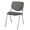 Kfi Kool Stack Chair With Perforated Back, Brownstone Finish