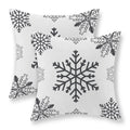 Christmas Pillow Covers 18X18 Set Of 2 Christmas Decor Linen Pillowcase Winter Snowflake Decorations Christmas Throw Pillows Chr