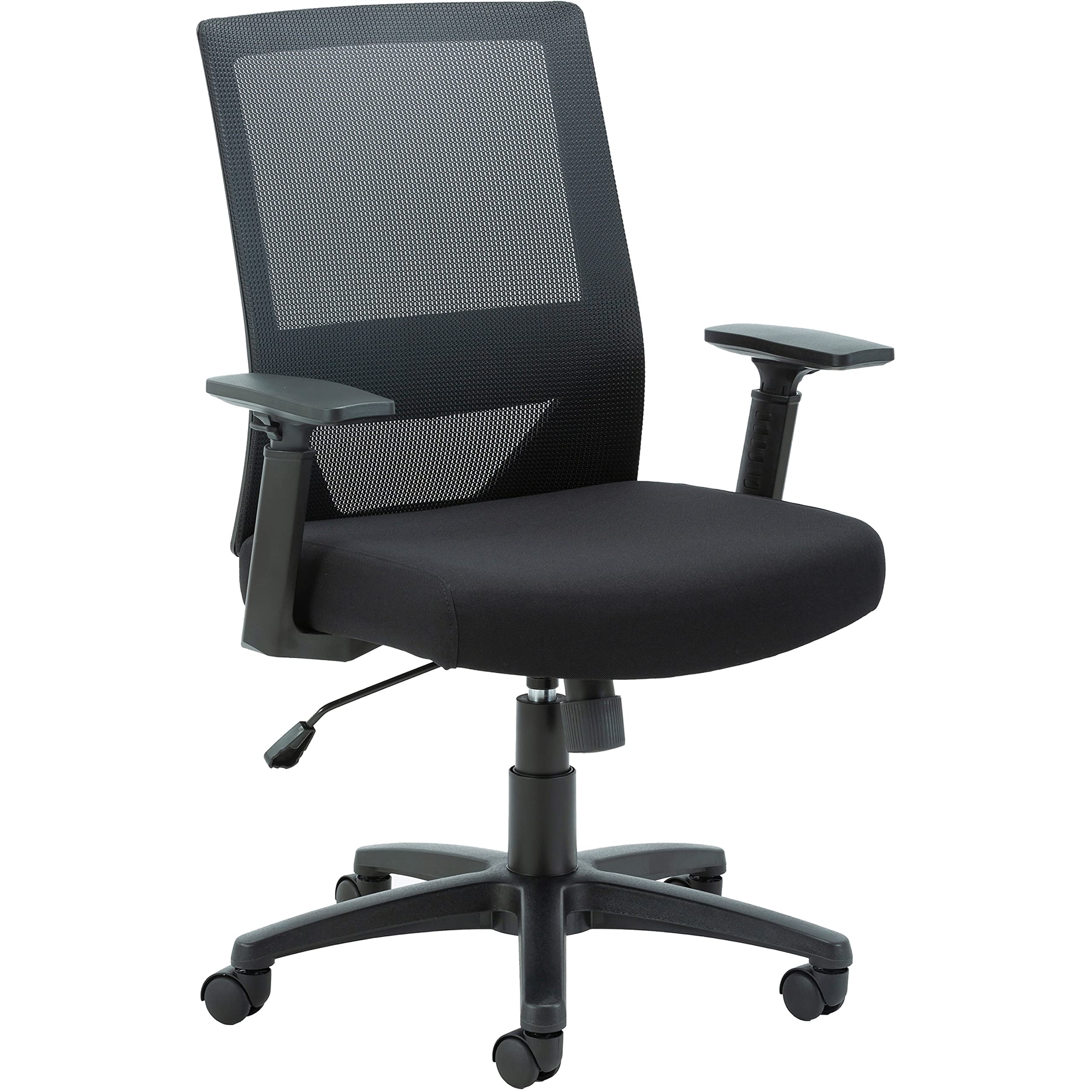 Lorell Mid-Back Mesh Task Chair, Black