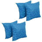 Blazing Needles Square Polyester Jacquard Throw Pillows, 17", Nina Skippe 4 Count