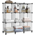 HOMIDEc cube Storage, Storage Shelves 9 cube Bookshelf Bookcase closet Organizer and Storage Wire Storage cube Multi-Use DIY Sto