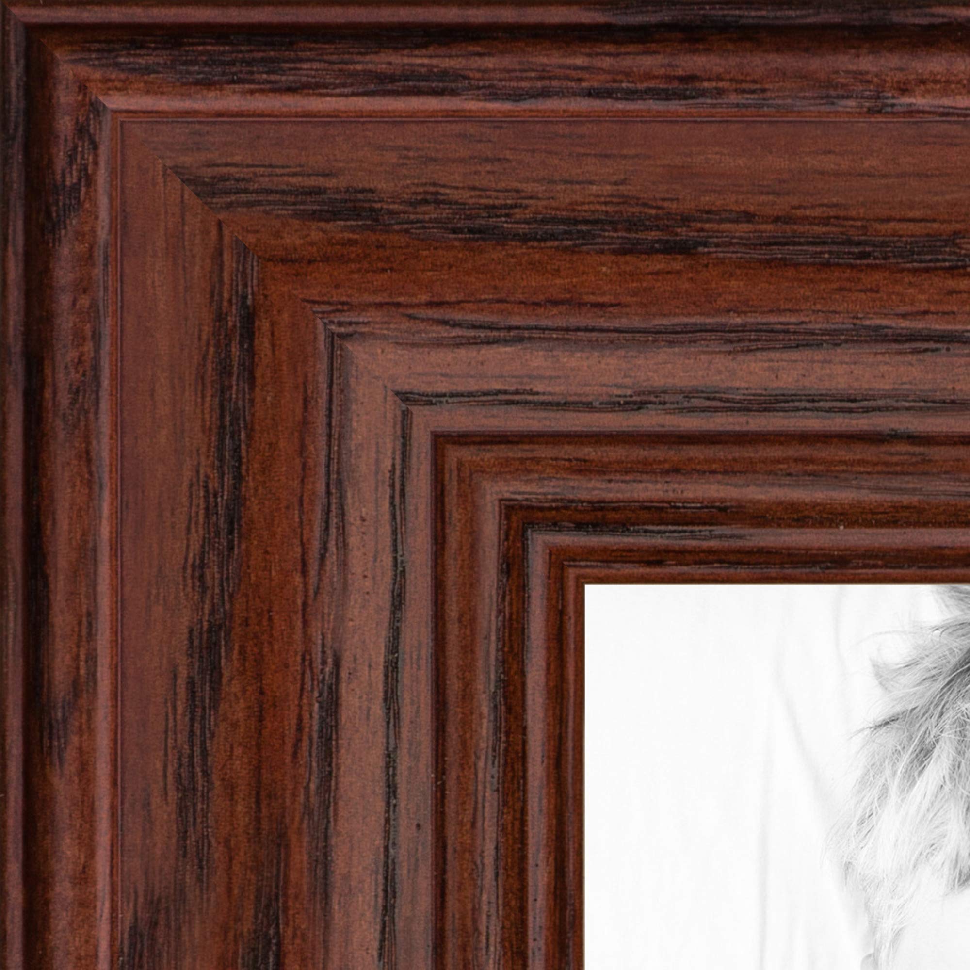 ArtToFrames 9x35 inch Cherry stain on Solid Red Oak Wood Picture Frame, 2WOM0066-59504-YCHY-9x35