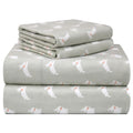 Pointehaven 180 Gsm Velvet Feel Luxury 100% Cotton Printed Flannel Sheet Set, Full, Bunnies - Warm & Cozy - Pre-Shrunk -Deep Poc