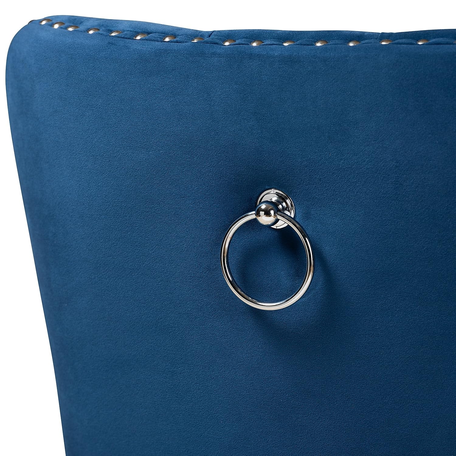 Baxton Studio Remy Transitional Fabric Dining Chair, Navy Blue And Espresso, 2/Set (162-2Pc-10461Ht)